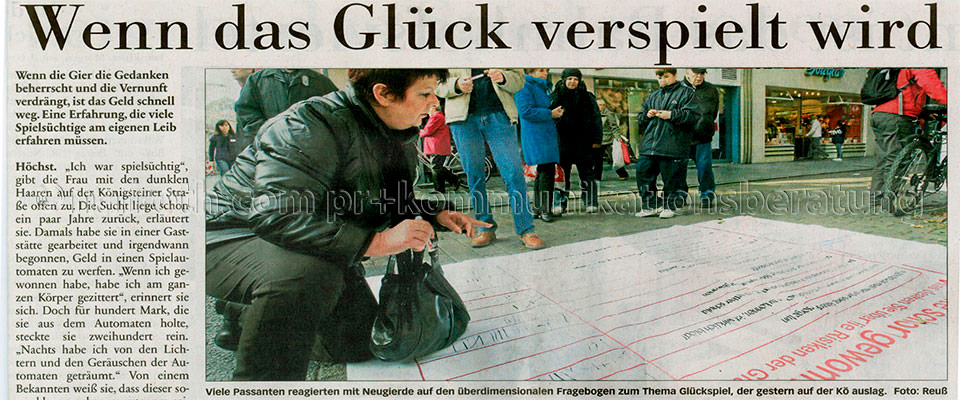 Bodenzeitung zum Thema Gl�cksspiel im H�chster Kreisblatt