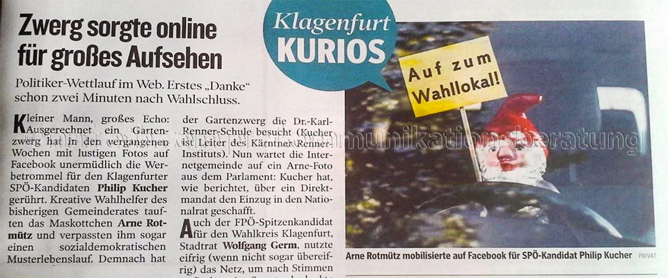 Aktion Zwerg fordert auf W�hlen zu gehen.